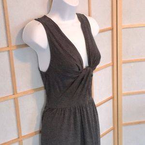 J Crew Charcoal Gray Sleeveless Dress w/ Twisted Bodice, Sz S